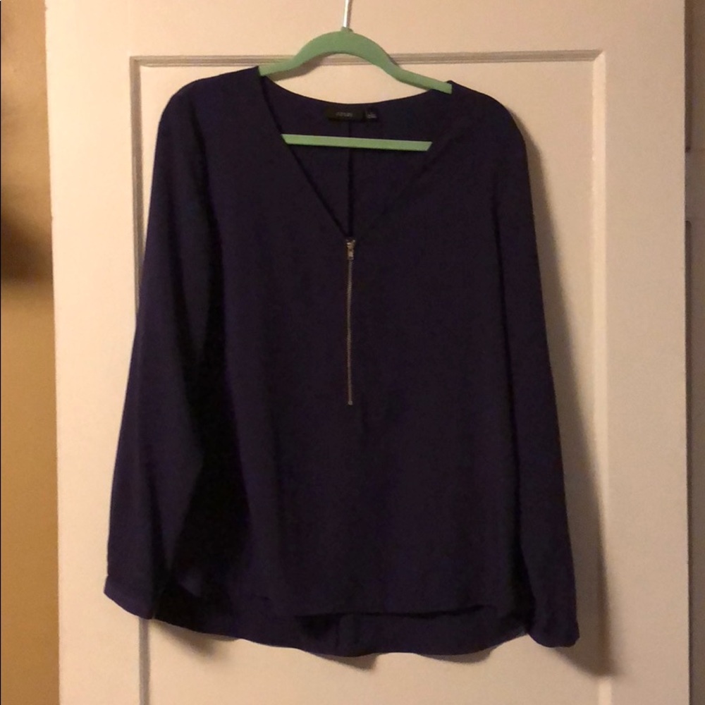 Dark Purple Silk Blouse